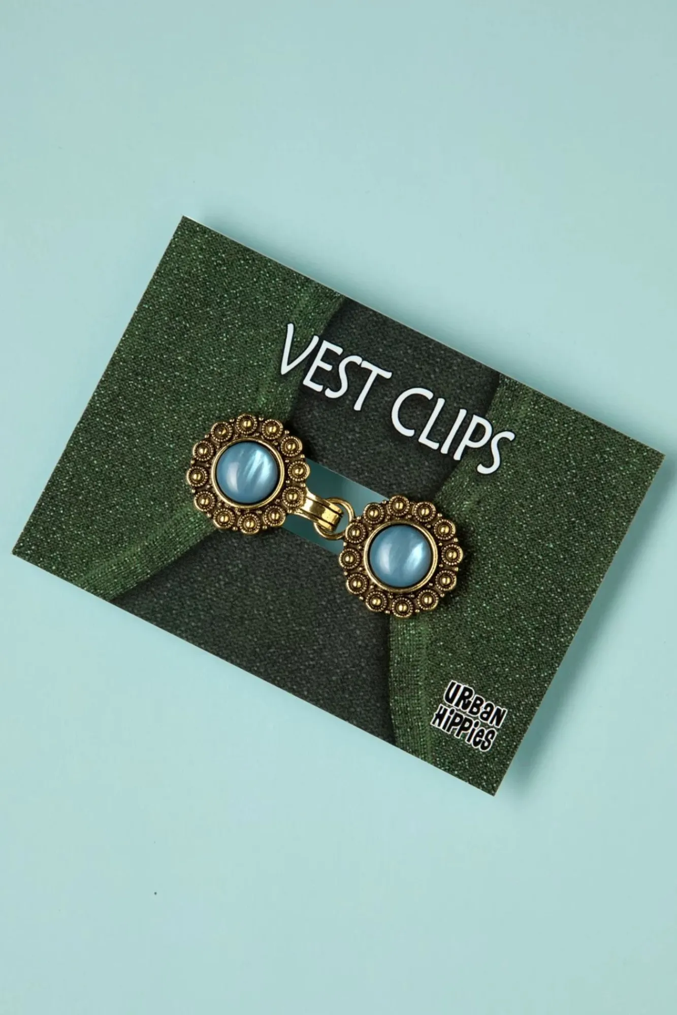 Discount Vestclips In Goud En Fjordblauw Vrouwen Sieraden
