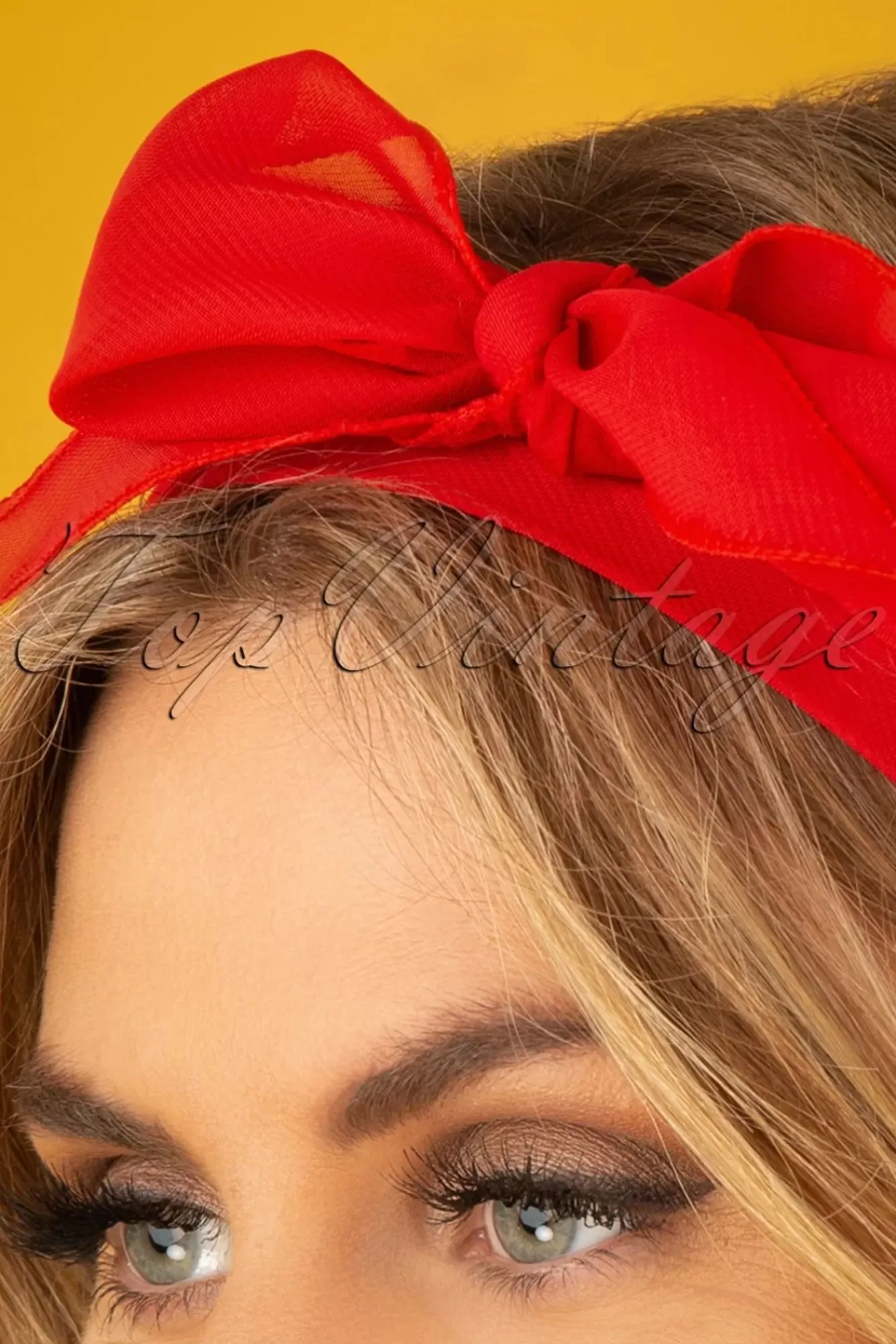 Outlet Vintage Retro Haarsjaal In Rood Vrouwen Haaraccessoires