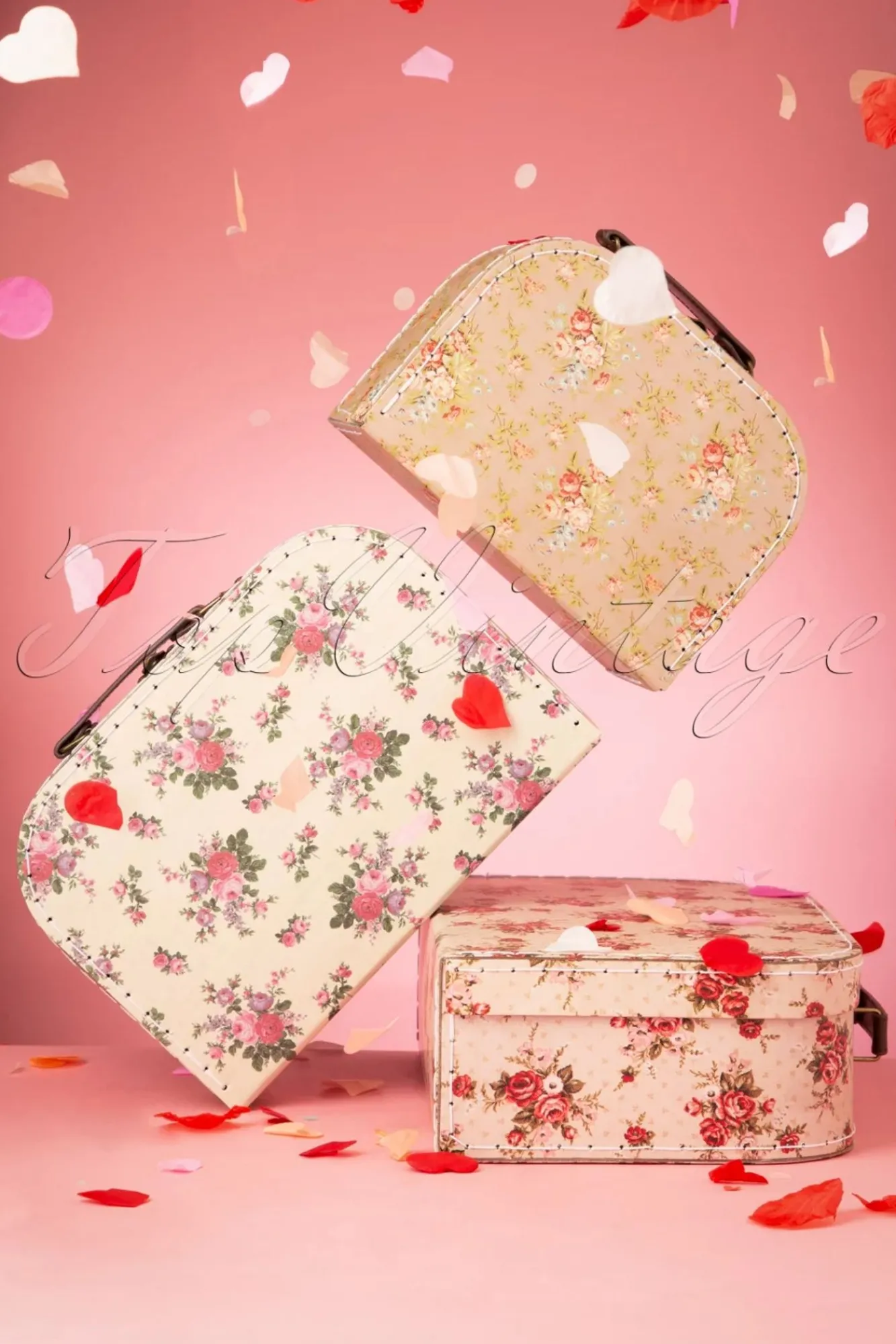 Online Vintage Rose Kofferset Vrouwen Home & Lifestyle