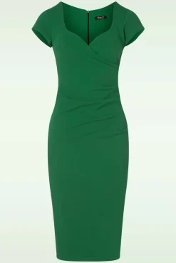 Online Violetta Penciljurk In Smaragdgroen Vrouwen Plus Size Jurken