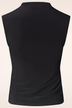 Clearance Vive Mouwloze Slinky Top In Zwart Vrouwen Tops