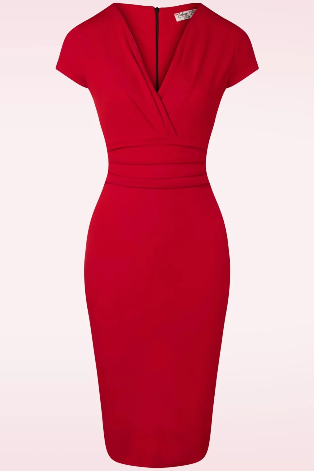 Clearance Vivien Pencil Jurk In Diep Rood Vrouwen Plus Size Jurken