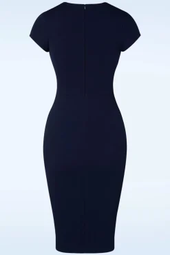 Sale Vivien Pencil Jurk In Marineblauw Vrouwen Plus Size Jurken