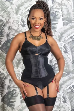 Discount Waspie Glamour Nouveau In Zwart Vrouwen Lingerie