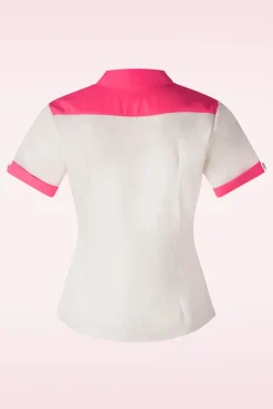 Sale Western Print Geborduurd Shirt In Wit Vrouwen Blouses