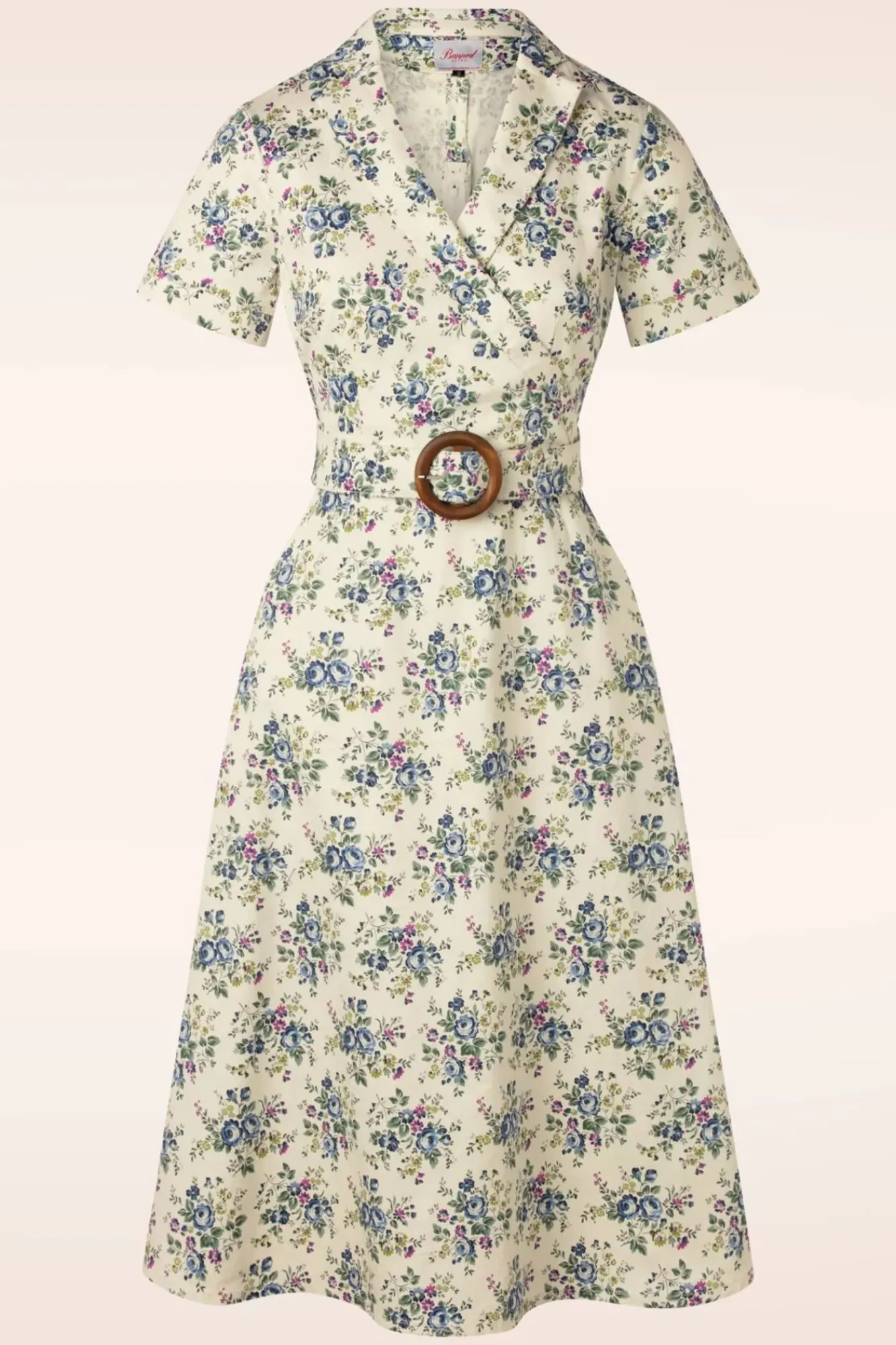 Outlet Wild Flower Swing Jurk In Gebroken Wit Vrouwen Plus Size Jurken