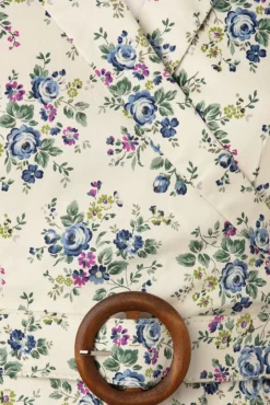 Outlet Wild Flower Swing Jurk In Gebroken Wit Vrouwen Plus Size Jurken