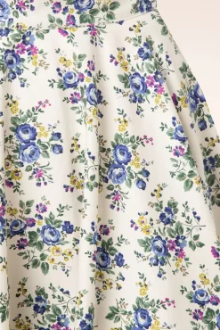 New Wild Flower Swing Rok In Creme Vrouwen Rokken