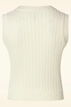 New Willa Gebreide Spencer In Creme Vrouwen Truitjes