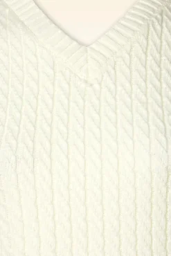 New Willa Gebreide Spencer In Creme Vrouwen Truitjes