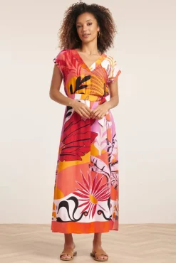 Clearance Winona Maxi Jurk In Oranje Vrouwen Plus Size Jurken