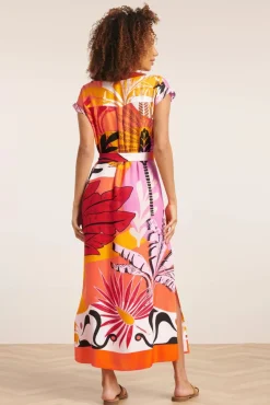 Clearance Winona Maxi Jurk In Oranje Vrouwen Plus Size Jurken