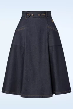 Clearance Workwear Spijkerrok In Donkerblauw Vrouwen Rokken