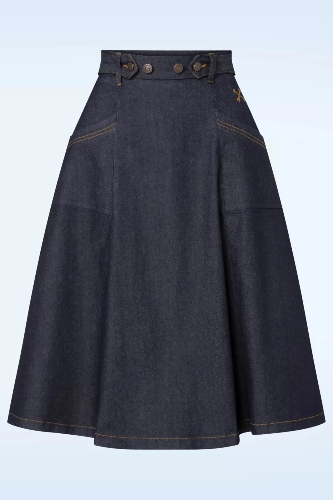 Clearance Workwear Spijkerrok In Donkerblauw Vrouwen Rokken