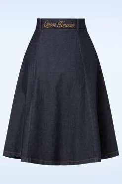 Clearance Workwear Spijkerrok In Donkerblauw Vrouwen Rokken