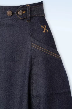 Clearance Workwear Spijkerrok In Donkerblauw Vrouwen Rokken