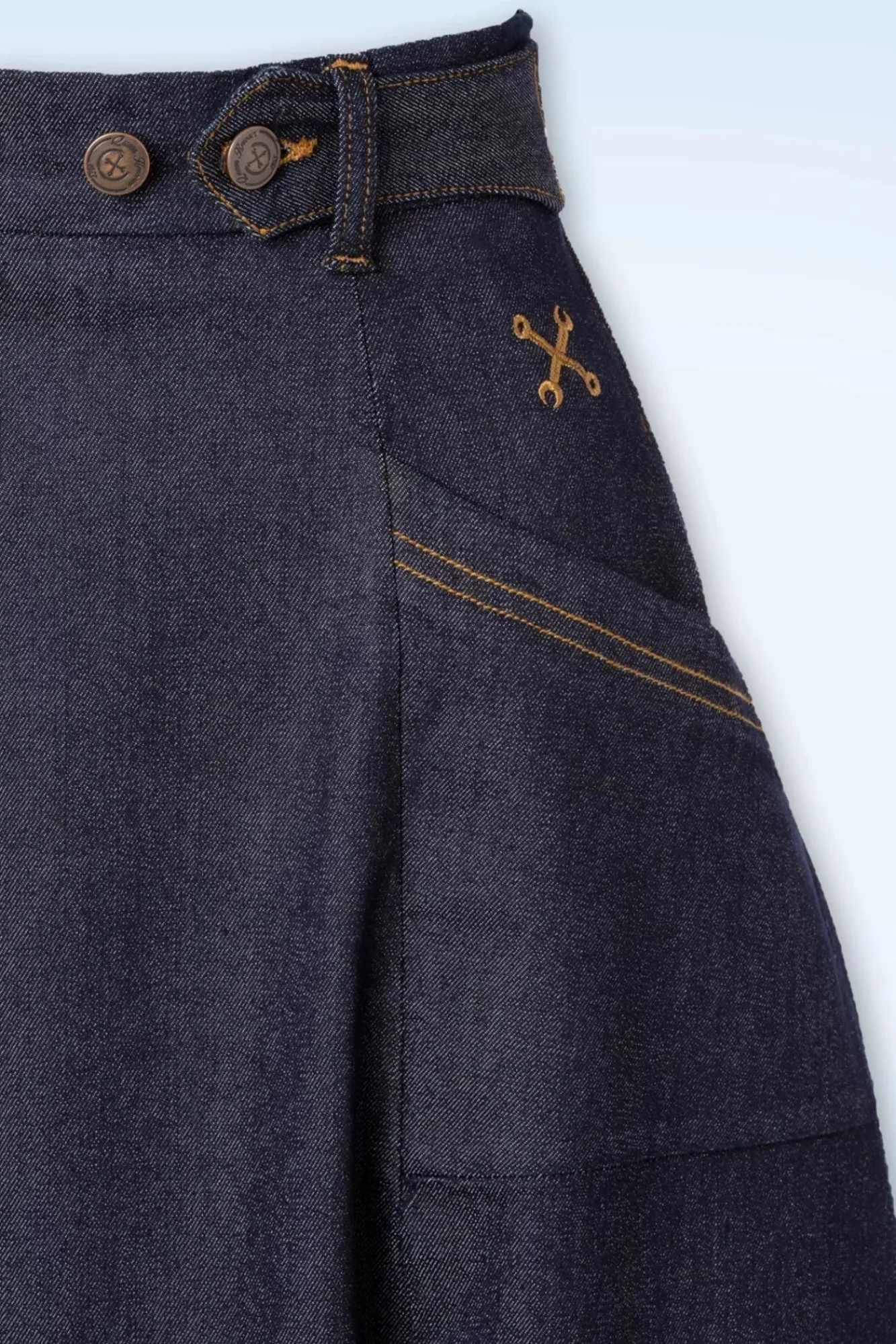 Clearance Workwear Spijkerrok In Donkerblauw Vrouwen Rokken