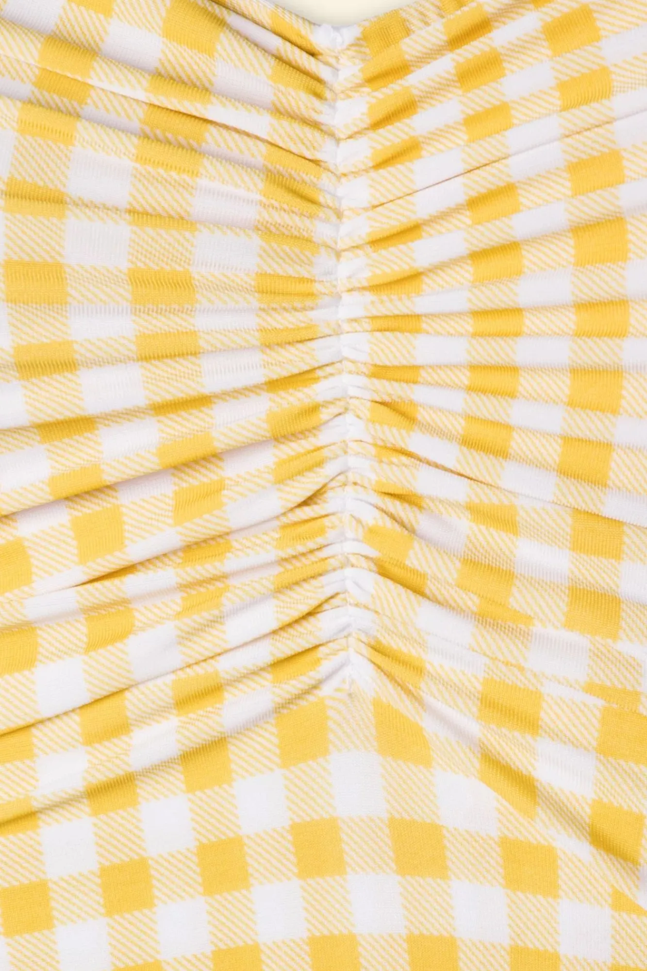 Clearance Zomer Gingham Badpak Uit Een Stuk In Geel En Wit Vrouwen Badpakken